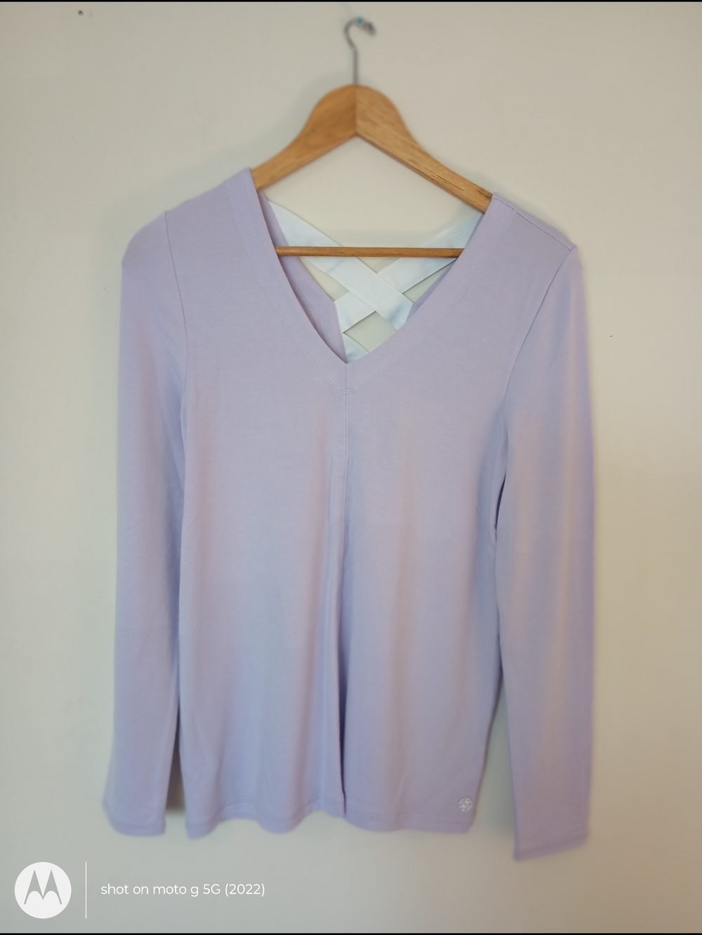 Lilly Pulitzer Lavender V-Neck Long Sleeve Top with Crisscross Back Size XS